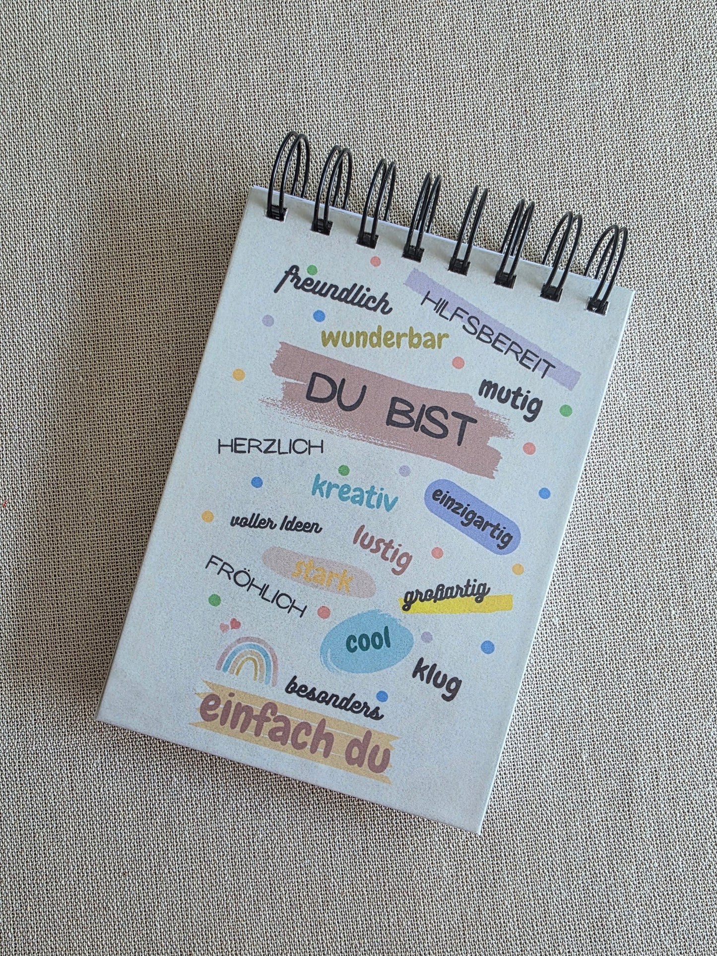 Du bist einfach du – Handgefertigter A6-Notizblock für Kinder