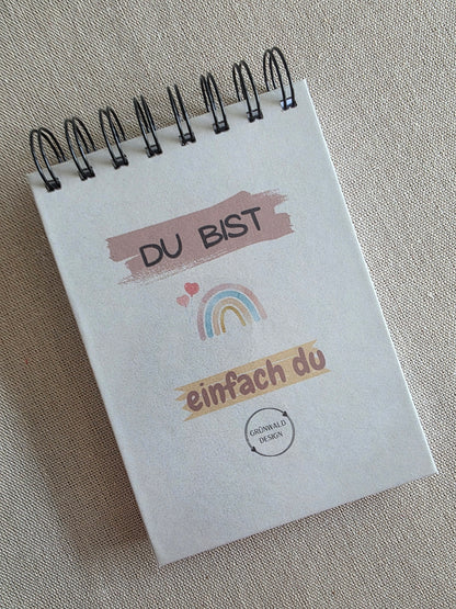 Du bist einfach du – Handgefertigter A6-Notizblock für Kinder