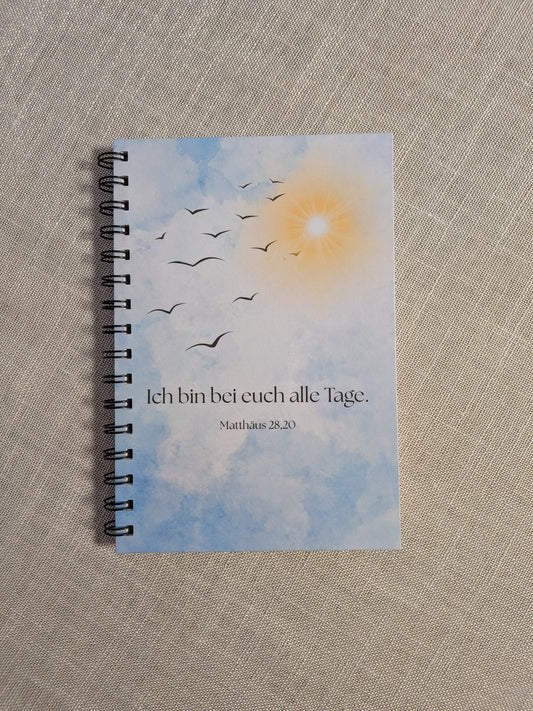 Christlicher Notizblock "Ich bin bei euch alle Tage"