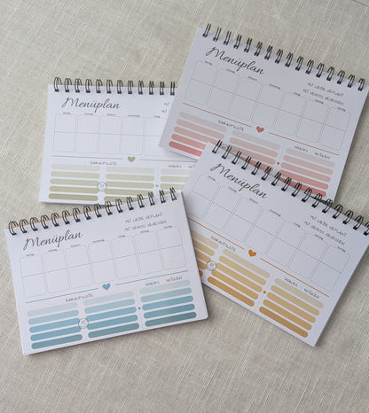Menüplan A5 – Mit Liebe geplant, mit Genuss gegessen | mit Einkaufsliste
