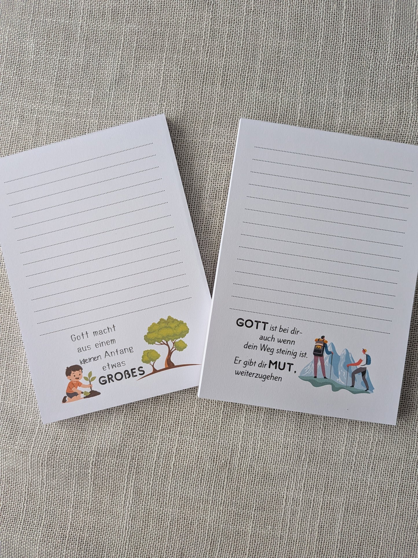 Christlicher Notizblock A6 für Jungen – Mut & Zuversicht (Einzeln oder im Set)