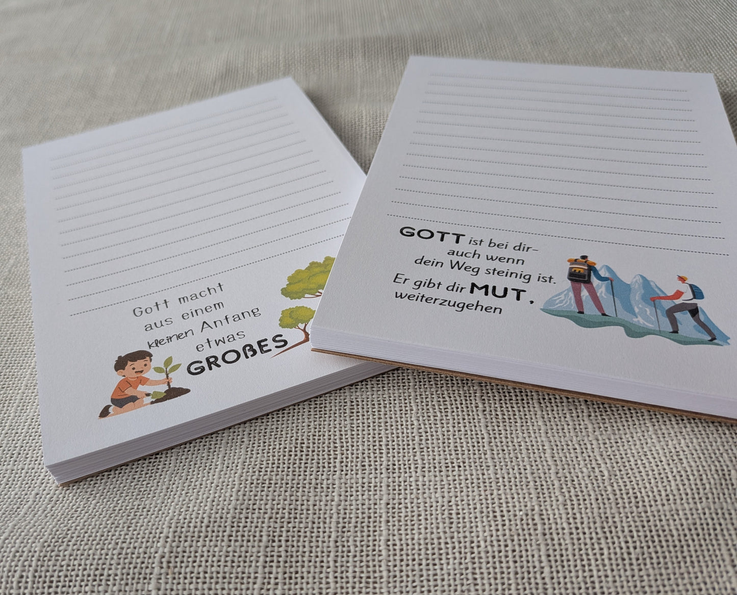 Christlicher Notizblock A6 für Jungen – Mut & Zuversicht (Einzeln oder im Set)