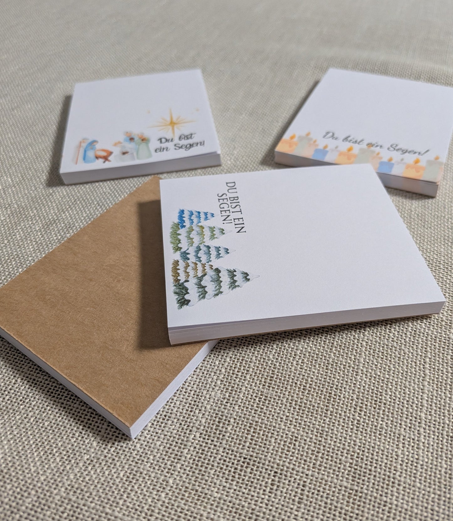Liebevoll gestaltete Mini-Notizblöcke "Du bist ein Segen" | 4er Set