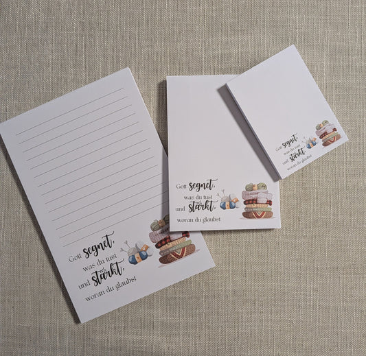 Notizblock-Set „Gott segnet, was du tust“ – A5 · A6 · A7
