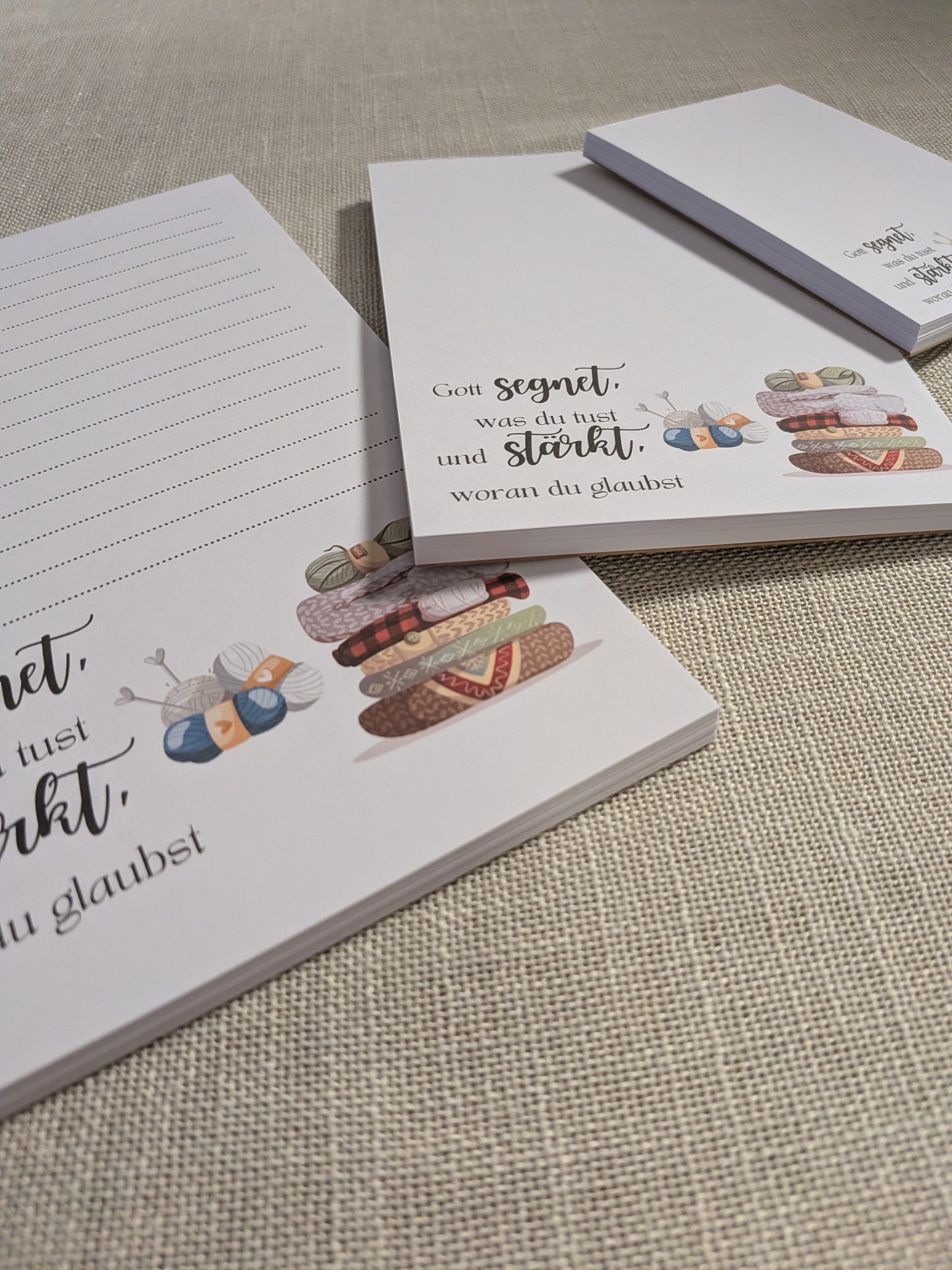 Notizblock-Set „Gott segnet, was du tust“ – A5 · A6 · A7