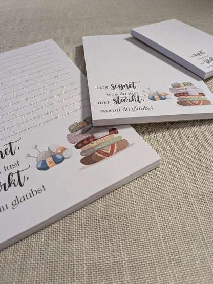Notizblock-Set „Gott segnet, was du tust“ – A5 · A6 · A7