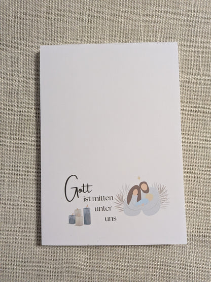 Notizblock-Set „Gott ist mitten unter uns“ – Weihnachtsedition (A5 · A6 · A7)
