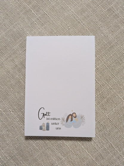 Notizblock-Set „Gott ist mitten unter uns“ – Weihnachtsedition (A5 · A6 · A7)