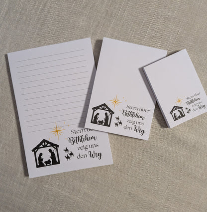Notizblock-Set „Stern über Bethlehem“ – Weihnachtsedition (A5 · A6 · A7)