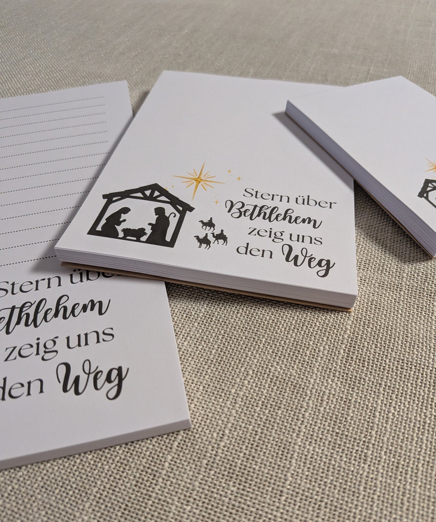 Notizblock-Set „Stern über Bethlehem“ – Weihnachtsedition (A5 · A6 · A7)