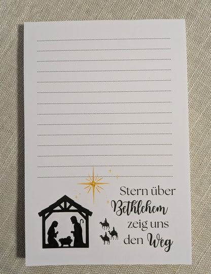 Notizblock-Set „Stern über Bethlehem“ – Weihnachtsedition (A5 · A6 · A7)