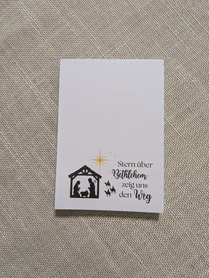 Notizblock-Set „Stern über Bethlehem“ – Weihnachtsedition (A5 · A6 · A7)