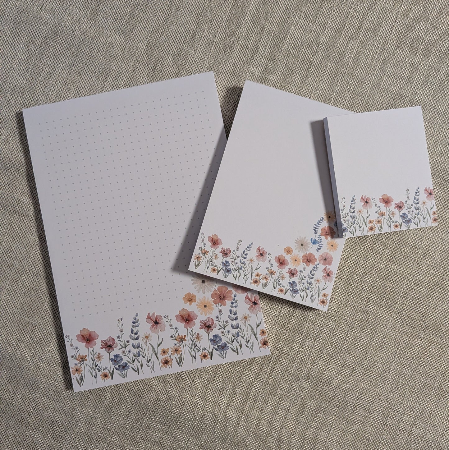 Blumen Notizblock Set – Florales 3er-Set (A5 · A6 · Mini)