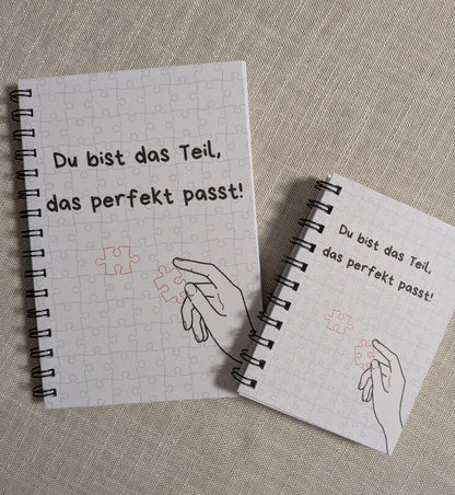 Christlicher Notizblock "Du bist das Teil, das perfekt passt"