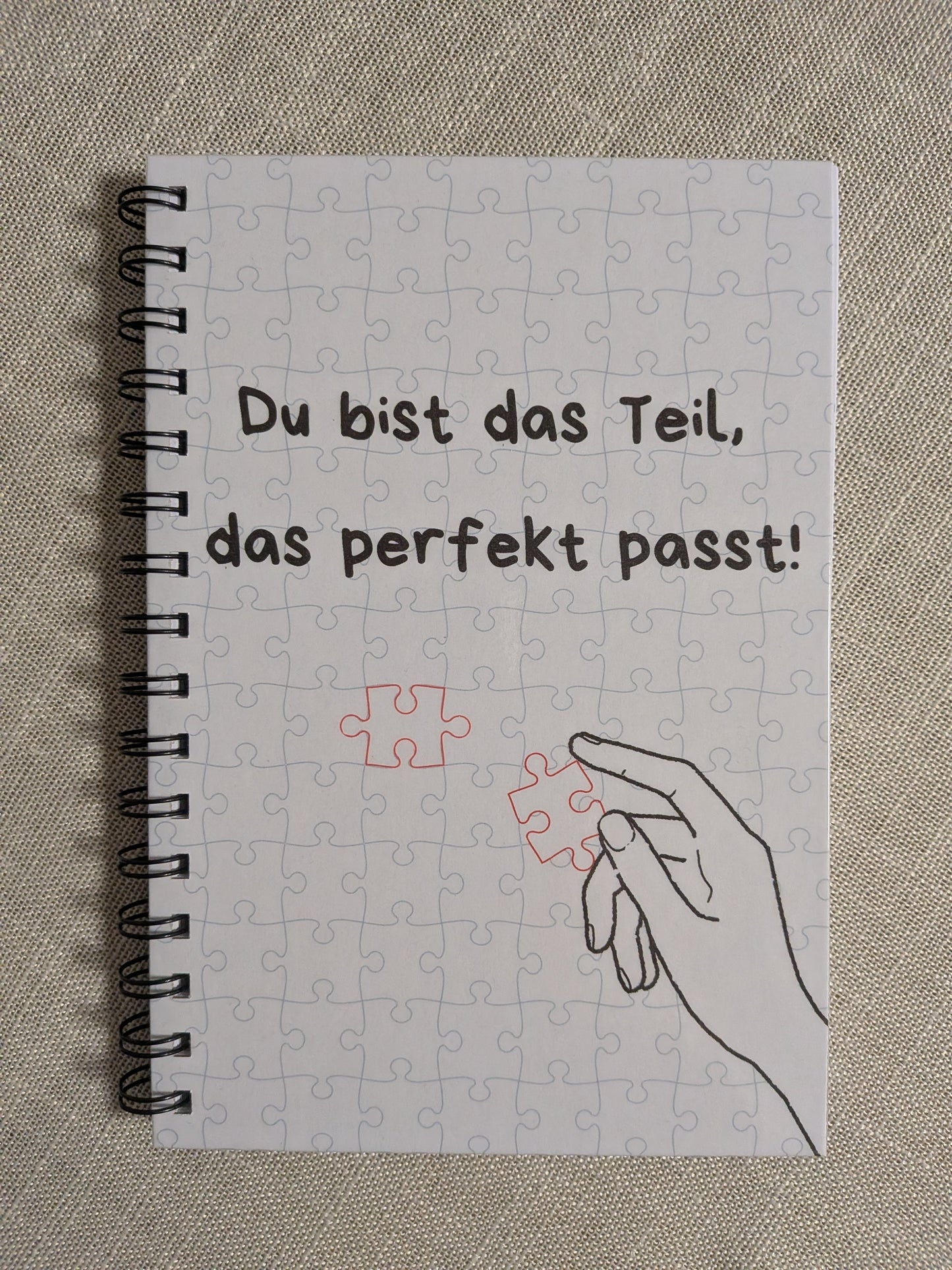 Christlicher Notizblock "Du bist das Teil, das perfekt passt"