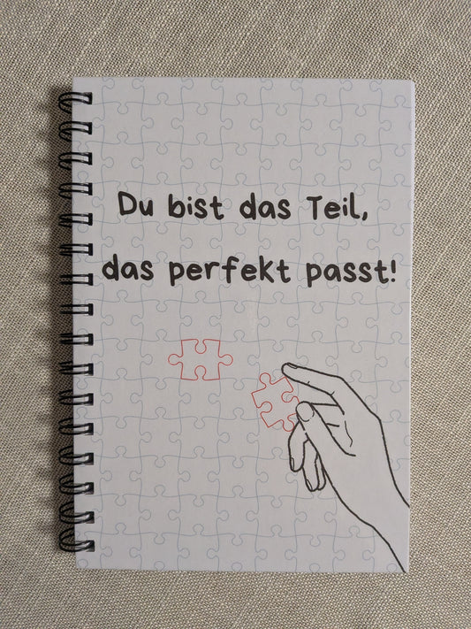 Christlicher Notizblock "Du bist das Teil, das perfekt passt"