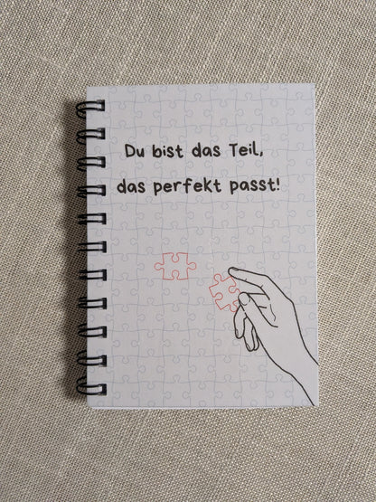 Christlicher Notizblock "Du bist das Teil, das perfekt passt"