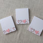 Liebevoll gestaltete Mini-Notizblöcke romantische Herzen | 3er Set