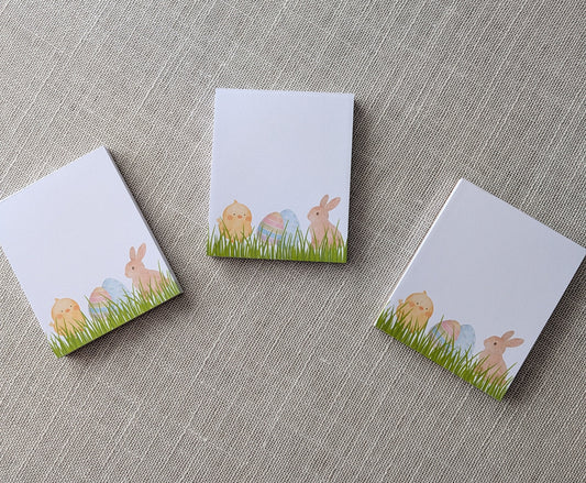 Liebevoll gestaltete Mini-Notizblöcke "kleine Osterfreunde"  | 3er Set