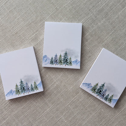 Liebevoll gestaltete Mini-Notizblöcke "Schwarzwaldstille" | 3er Set