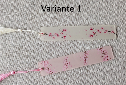 Acryl Lesezeichen mit Quaste – 2er Set | Zartes Blüten Design | Planner & Bibel Zubehör