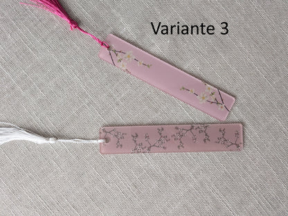 Acryl Lesezeichen mit Quaste – 2er Set | Zartes Blüten Design | Planner & Bibel Zubehör