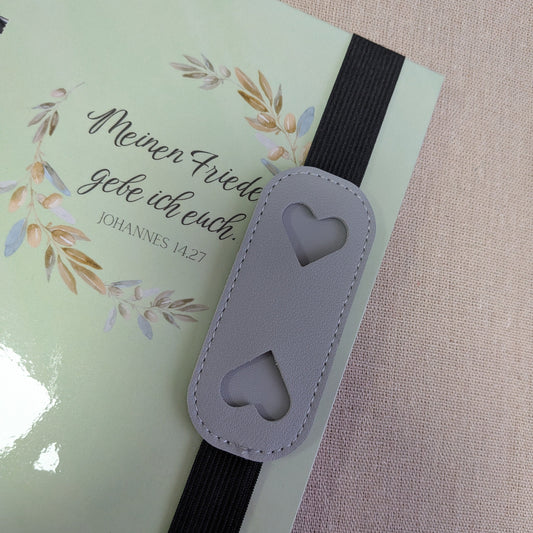Stifthalter für Notizbuch A5 – mit Gummiband | Herz Design | Planner Zubehör