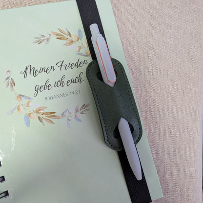 Stifthalter für Notizbuch A5 – mit Gummiband | Herz Design | Planner Zubehör