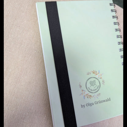 Stifthalter für Notizbuch A5 – mit Gummiband | Herz Design | Planner Zubehör