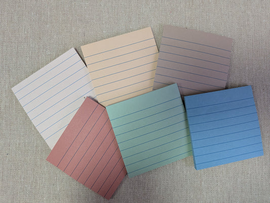 Linierte Haftnotizen – 3er Set | Pastell & Naturtöne | Planner Zubehör | Sticky Notes