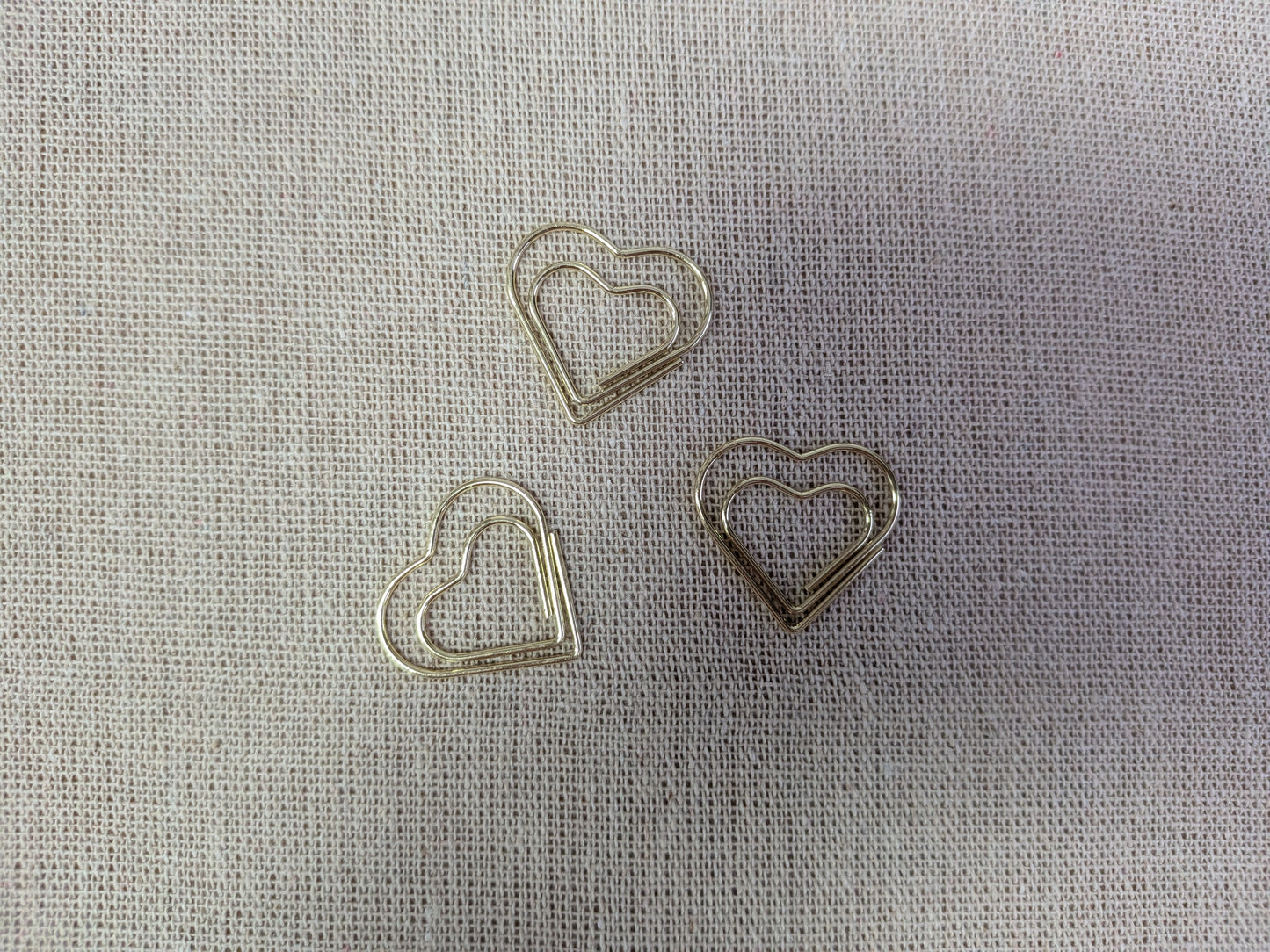 Goldene Herz Büroklammern – 3er Set | Romantisches Zubehör | Geschenkidee für Frauen
