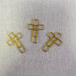 Goldene Kreuz Büroklammern mit Herz – 3er Set | Christliche Geschenkidee | Zubehör