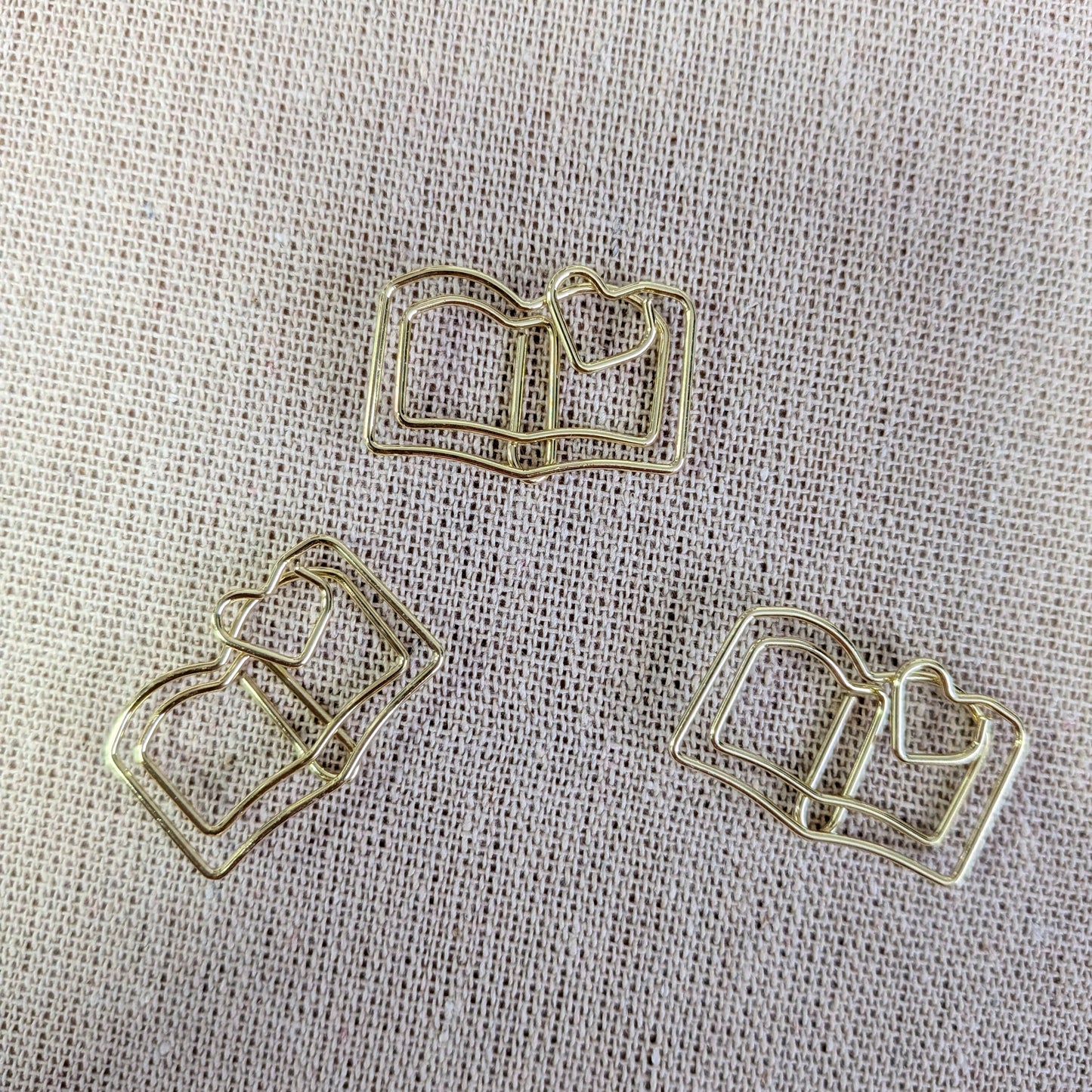 Goldene Bibel Büroklammern mit Herz – 3er Set | Christliches Planner Zubehör | Geschenkidee