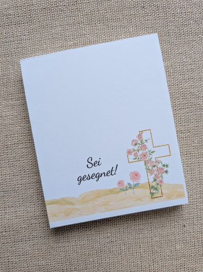 Christliche Mini Notizblöcke Set – Segenssprüche – kleines christliches Geschenk – Gott segne dich – Papeterie