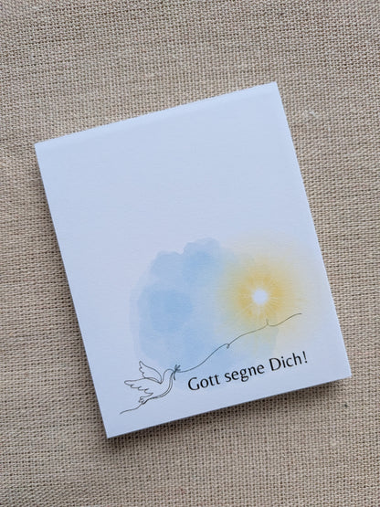 Christliche Mini Notizblöcke Set – Segenssprüche – kleines christliches Geschenk – Gott segne dich – Papeterie