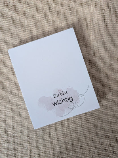 Muttertags Notizblöcke mit liebevollen Botschaften – „Du bist geliebt“ | „Du bist wichtig“ | Geschenkidee für Mama