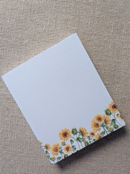 Liebevoll gestaltete Mini-Notizblöcke wilde Sonnenblumen | 3er Set