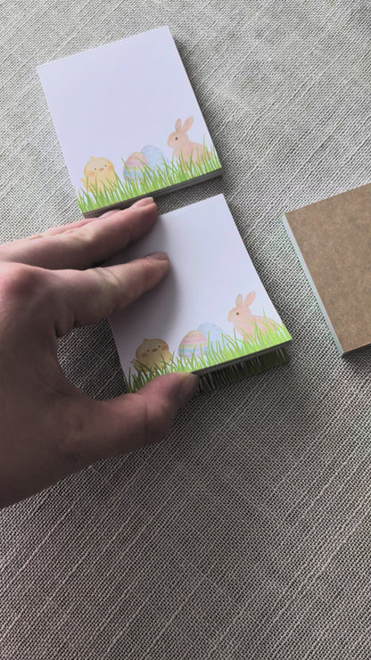 Liebevoll gestaltete Mini-Notizblöcke "kleine Osterfreunde"  | 3er Set